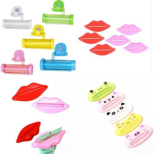 1Pcs Top Sale Sexy Hot Lip Kiss Bathroom Tube Dispenser Toothpaste Cream Squeezer Home Tube Rolling Holder Squeezer