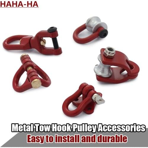 1PCS Metal Tow Hook Pulley Accessories for 1/10 RC Crawler Axial SCX10 Wraith Capra TRX4 TRX6 Redcat