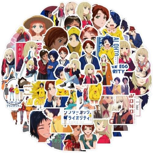 10/30/50PCS Anime WONDER EGG PRIORITY Cartoon Stickers Waterproof DIY Skateboard Fridge Guitar Motorcycle Luggage Cute Sticker