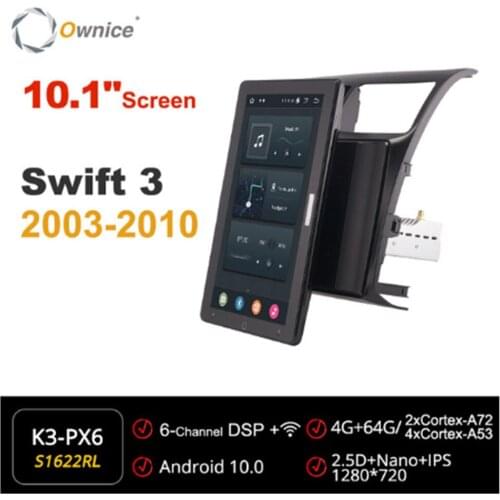 1280*720 Ownice Android 10.0 Car Radio ForSuzuki Swift 3 2003 - 2010 Auto Multimedia Video Audio 10.1" IPS Rotatable