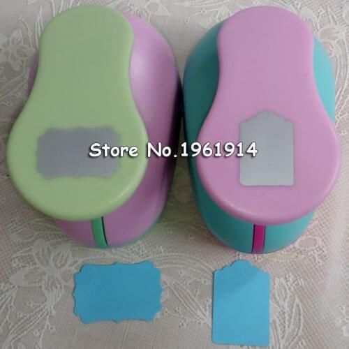 2PCS Kawaii Student Hole Punch DIY Handmade Cutter Card Craft Printing Puncher 2 Tag Shape Puncher 2 inch 4-5cm cutting size
