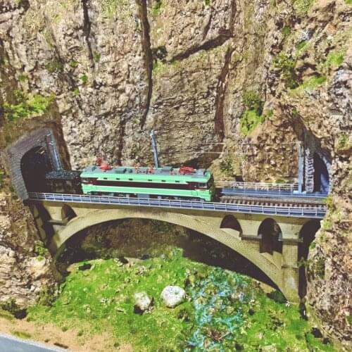 35cm 1:87 HO Scale Train Railway Scene Decoration T41 First-line Bridge Assembly Kit Model for Sand Table