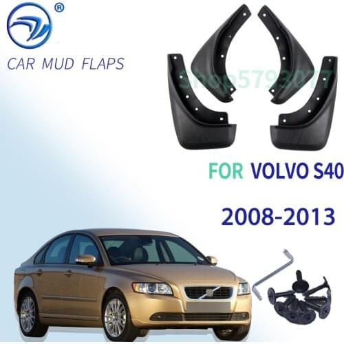 4pcs Auto Mudflaps Fit For VOLVO S40 2008 2009 2010 - 2015 Mudguards Mud flap Splash guards fender flare Mudguard accesories