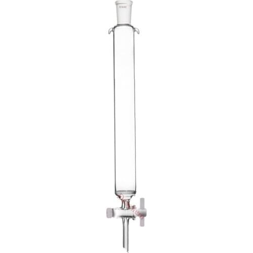 500ml,24/40,Glass Chromatography Column,OD50mm,Body Length 300mm,PTFE Stopcock