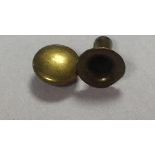 500pcs/lot 6*8mm Rivet Bronze Single Side Compression Screw Nail for Box Case Bag Belt Purse Single Round Cap Luggage Accessory