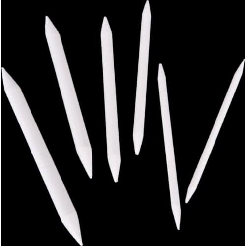6Pcs Pastel Charcoal Blender Paper Stumps Tortillon Sketch Drawing White Pen for Office School Drawing Painting Supplies