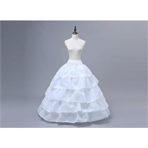 Free Shipping 4 Hoops 5 Layers Wedding Petticoat Ball Gown Crinoline Slip Underskirt For Wedding Dress High Quality
