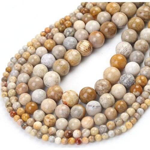 Coral Jades Beads Natural Round Loose Stone Beads For Jewelry Making DIY Earrings Bracelets Accessories 15'' 4/6/8/10/12mm