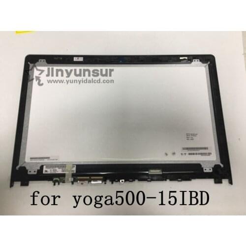 15.6" LCD Touch Screen Digitizer+Bezel Assembly Display For Lenovo Yoga 500-15ISK 80R6 15IBD 80N6 15IHW 80R40006US with bezel