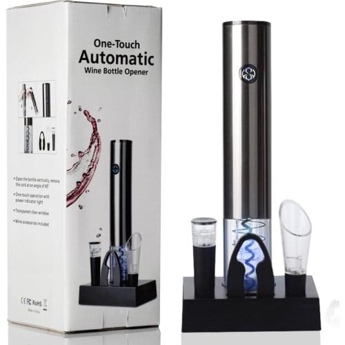 Electric Wine Bottle Opener Corkscrew Foil Cutter Set Automatic Bottle Opener for Wine Kitchen Gadgets Can Rechargeable Opener