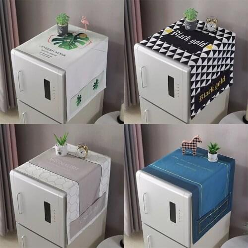 Refrigerator Cover Cloth Single Double Door Dustproof Cloth Refrigerator Cover Waterproof Roller Washing Machine Cover