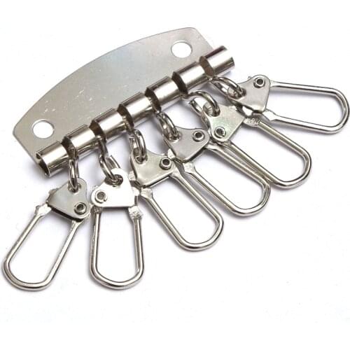 DIY handmade leather craft accessories 6 hooks key plate row leathercraft tools 4.6x1.8cm