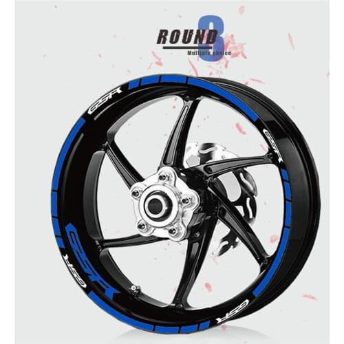 Motorcycle tire decorative sticker waterproof wheel reflective protection sticker for SUZUKI GSR