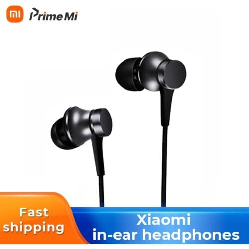 Original Xiaomi Piston Earphone Bass Wired 3.5mm In-ear Sport Headphone with Mic Headset for Phone Xiaomi Android