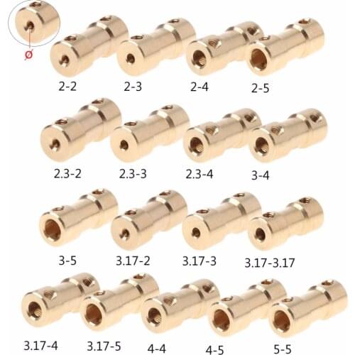 2-5mm Motor Copper Shaft Coupling Coupler Connector Sleeve Adapter US