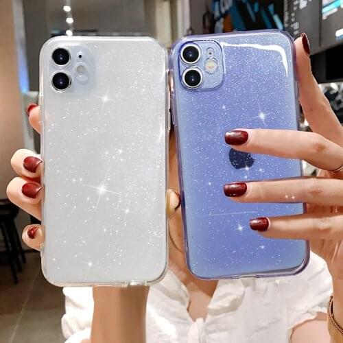 Luxury Candy Transparent Phone Case For iphone 12 Mini 11 12 Pro Max XS X XR 7 8 plus SE 20 Soft Silicone Shockproof Cases Cover