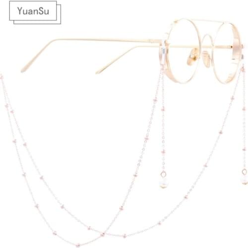 Hand circular pearl pendant chain Lolita wild skid chain glasses Halter