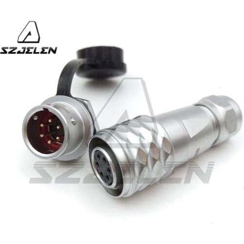 WEIPU SF12 series Waterproof metal connector 6-pin, IP67, LED cable connector plug socket