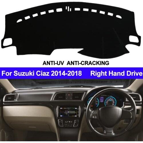 TAIJS Car Dashboard Cover Dash Mat Dash Pad DashMat ANti-UV For Suzuki Ciaz 2014 2015 2016 2017 2018 Non-slip Right Sun Shade