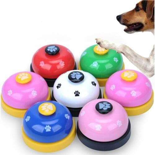 Pet Training Toys Metal Bells Pet Dog Interactive Toys Animal Dog Button Clicker Sound Trainer Pet Training Tool