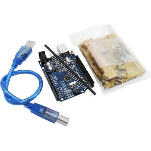 UNO R3 MEGA328P CH340G with usb cable (Compatible)+Transparent Acrylic Box