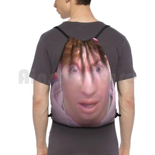 Albertsstuff Flamingo Sticker Backpack Drawstring Bags Gym Bag Waterproof Albertsstuff Flamingo Albert Funny Youtube