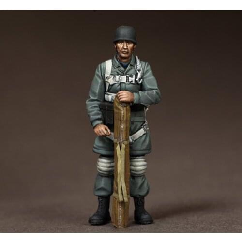 1/35 Fallschirmjager machine gunner, Resin Model Soldier GK, WWII military theme, Unassembled and unpainted kit
