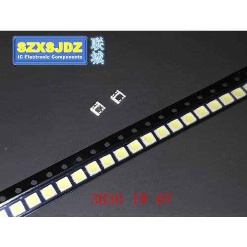1000 pcsFOR EVERLIGHT LED 3030 Beads Light Lamp Beads 1W Backlight LCD TV 3V White Cool With Zener Pressure
