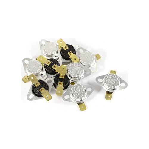 10 x 250V 10A 75 Celsius NC Normal Close Thermostat Temperature Thermal Switch