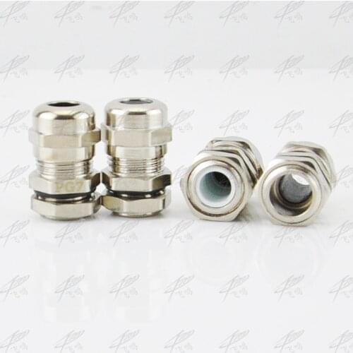 2PCS PG7 PG9 PG11 PG13.5 PG16 PG21 PG29 Nickel Brass Metal IP68 Waterproof Cable Glands Connector Wire