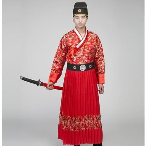 Antique Fighter Clothes Ancient Police officer Costume China Ming Dynasty imperial guards uniform Embroidered Dragon Clothes Men