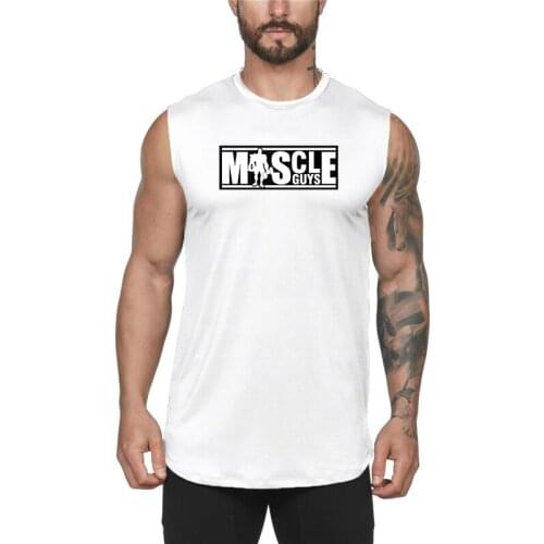 Brand Mens Tank Top Gym Casual Clothing Workout Cotton Bodybuilding Training Running Fitness Singlets Fashion Sleeveless Vest