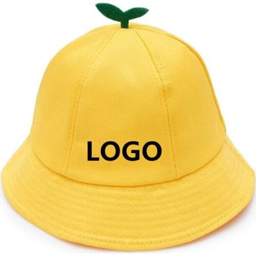 Chidren casual cotton breathable sun hat Bucket hats Custom logo Fisherman panama caps gorros
