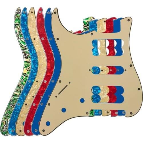 Pleroo Guitar Parts - For Left handed 72' 11 Screw Hole Standard St HSH PLAYER SERIES PICKUP Guitar pickguard Scratch Plate