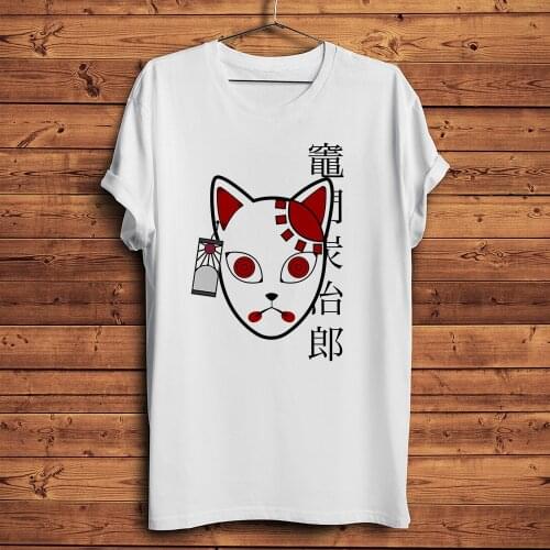 Demon Slayer Kimetsu No Yaiba anime t-shirt homme summer short sleeve t shirt men white vintage casual tshirt unisex streetwear
