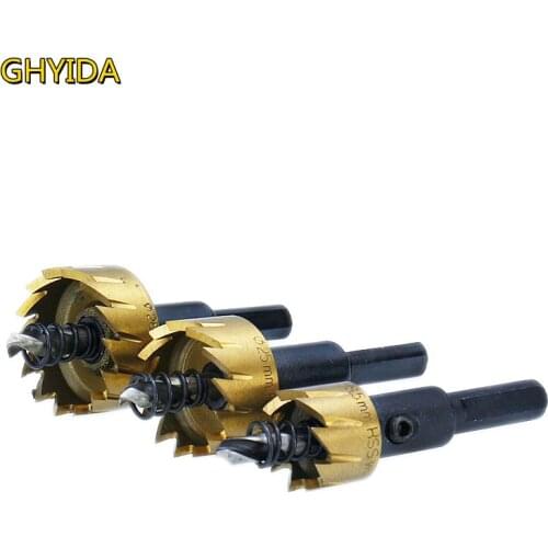 GHYIDA12-80mm HSS Drill Bit Hole Saw Set Stainless Steel Metal Alloy HOT Drill Bits сверла