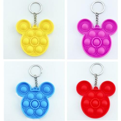 Disney Mickey Mouse Anti Stress Finger Stress Reliever Fidget Toy Adult Child Stress Pendant Toys Cartoon Anime Decompression