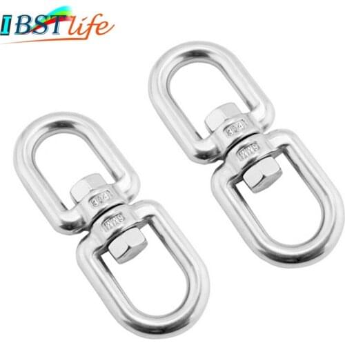 2PCS 6mm Climing Accessory SS304 Rotation Quick Hook Buckles for Outdoor Rock Climbing Hiking Equipment Rotating Carabiner