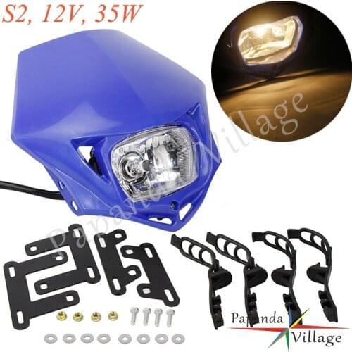 Motocross Enduro Headlight Headlamp Mask For Yamaha Honda WRF250 400 426 450 YZ TTR WR XT 110 125 250 250F/250R 250X 450F 426F
