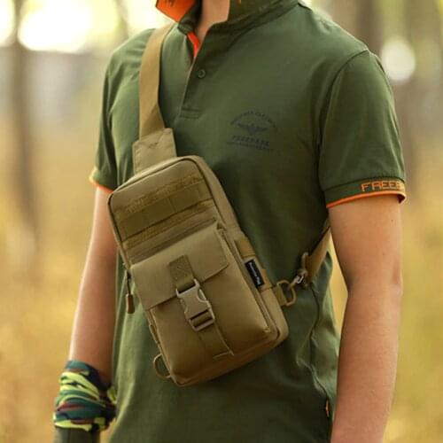 Unisex Nylon Oxford Fabric Multifunctional Men and Women Chest Shoulder Satchel Bag Tactical Sling Pack Camping Shoulder Pack
