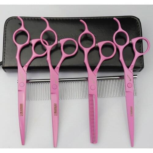 Precision scissors 7 inch dog grooming scissors set pet hairdressing hair cutting tools thinning animal haircut scissors fine