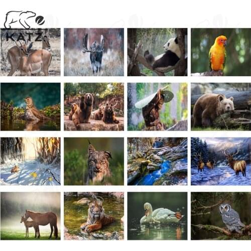 Monkey with Umbrella Diamond Painting Cross Stitch Modern Panda Deer Animal Art Picture Handmade Diy Diamond Embroidery