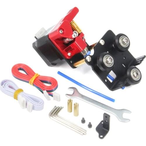 Upgrade Dual Gear Extruder with Pulleys with Stepper Motor Kit, Easy Print Flexible Filament for Ender3 V2, Ender 3, CR10series