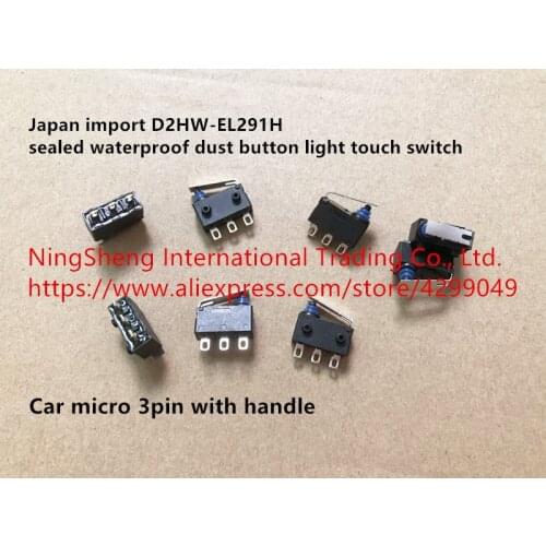 Original new 100% D2HW-EL291H sealed waterproof dust button light touch switch car micro 3pin with handle