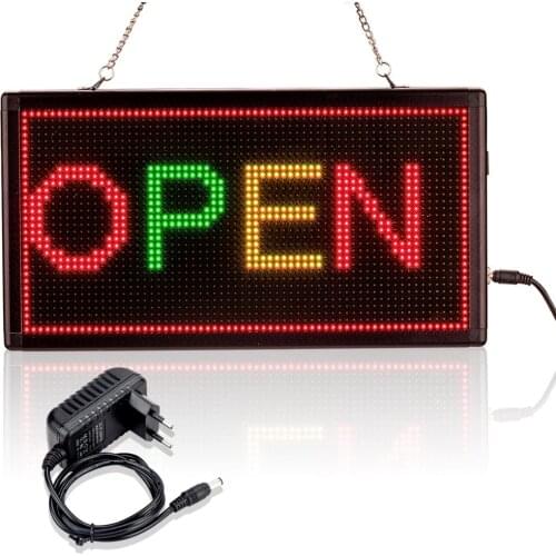 P4.75 Indoor Wifi LED sign RGY 3 Color programmable Two lines Shop LED display message board Perfect solution for advertising