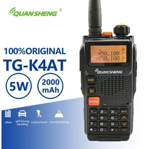 Quansheng TG-K4AT(UV) High Quality Walkie Talkie Dual Band Portable 2 Way Radio Ham Radio Comunicador Hf Transceiver Woki Toki