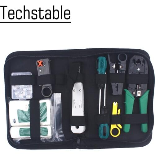 6 in 1 Network Ethernet Cable Tester RJ45 Kit RJ45 Crimper Crimping Tool Punch Down RJ11 Cat5 Cat6 Wire Line Detector 8P8C RJ45