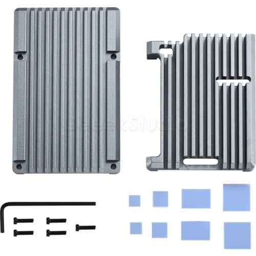 Raspberry Pi Armor Case Cooling Heatsink Aluminium Alloy 2PCS 40 Pin Header Metal Case for Raspberry Pi 4B