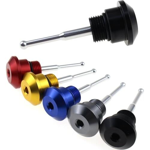 Motorcycle Oil Drain Dipstick Screw Plug Fuel Depth Tester CNC Aluminum Accessories for Piaggio Vespa GTS 200 250 300 2013-2017