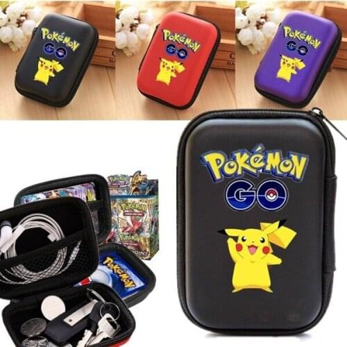 Pokemon TCG Card Organizing Storage Bag Pokemon Game Card Earphone Storage Box Childrens Gift